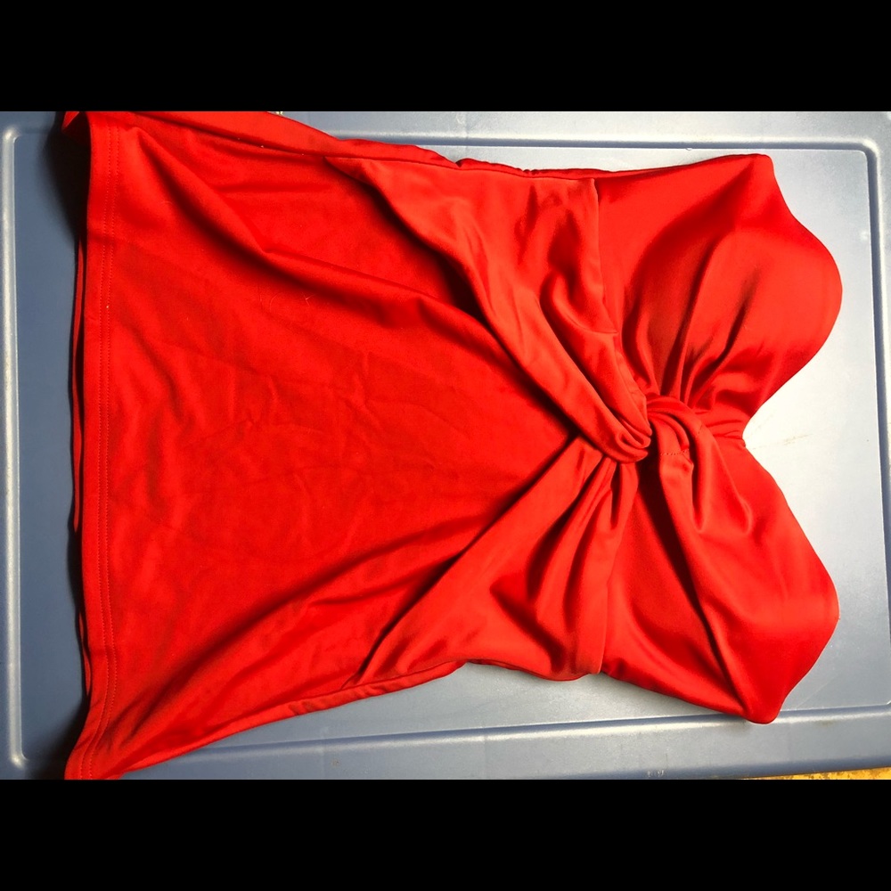 NWT Ann Taylor Loft Beach Engine Red Tankini Top S